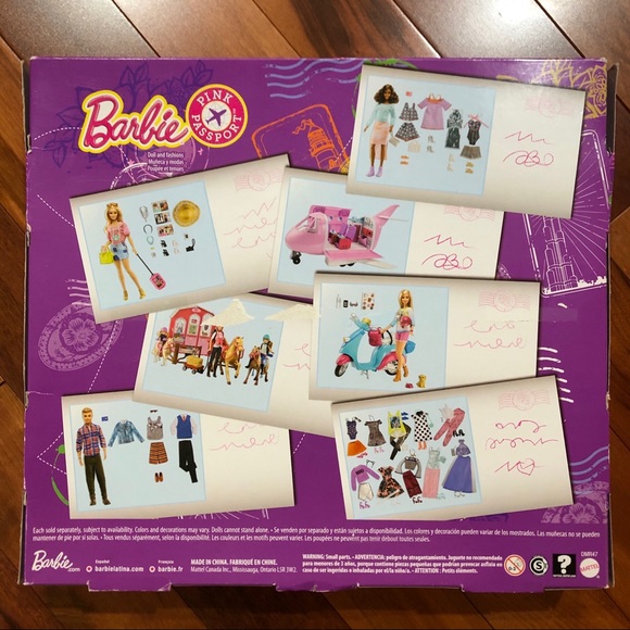 Barbie Retired Pink Passport 10 Piece Doll Set (OH) - Picture 2 of 8